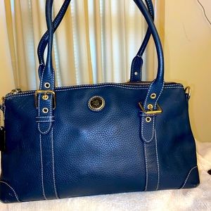 VINTAGE DOONEY & BOURKE NAVY SATCHEL